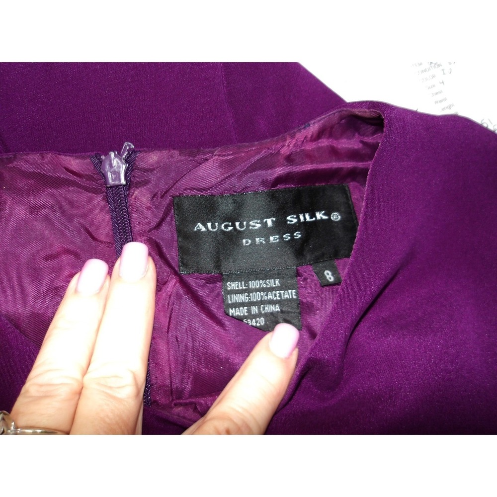 August Silk‎ Purple Dress & Jacket Business Career Interview sz 8 /#8051 - Picture 7 of 8